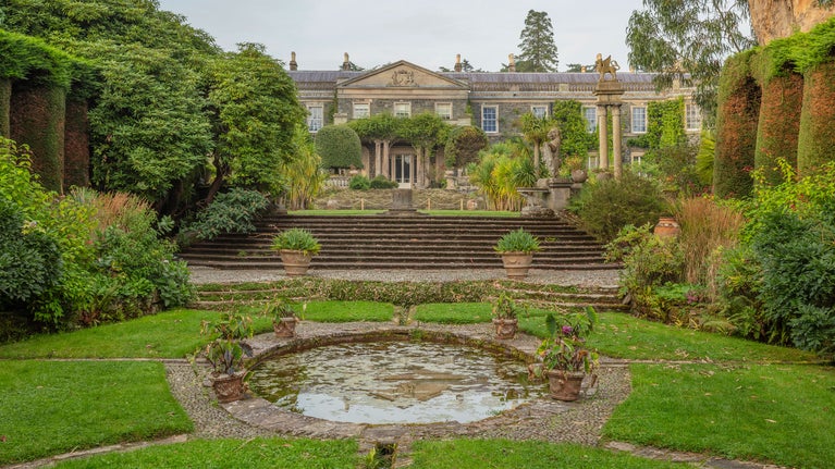 View of the house from the Spanish garden at Mount Stewart, County Down